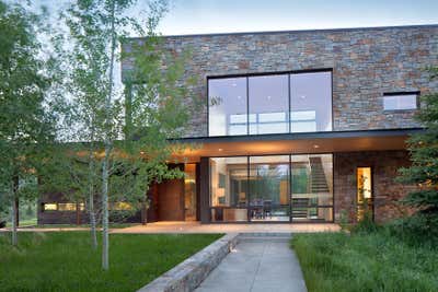 Modern Family Home Exterior. Crescent H by CLB Architects.