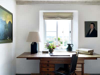  English Country Beach House Workspace. COASTAL FAMILY HOME (Cornwall II) by Marion Lichtig.