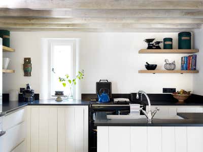  English Country Beach House Kitchen. COASTAL FAMILY HOME (Cornwall II) by Marion Lichtig.