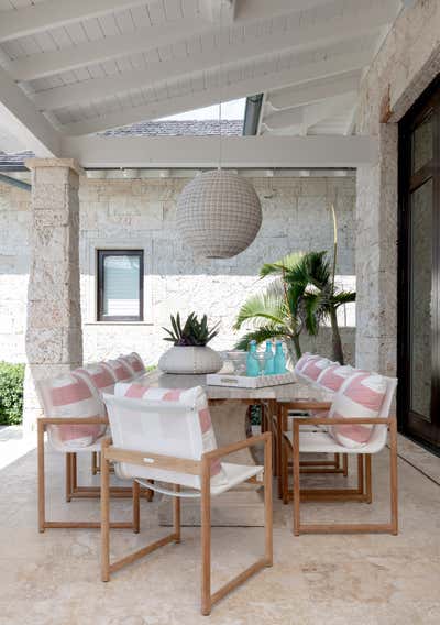  Preppy Tropical Beach House Patio and Deck. Bahamas by Kristen Nix Interiors.