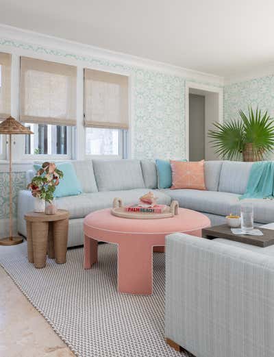  Beach Style Preppy Living Room. Bahamas by Kristen Nix Interiors.