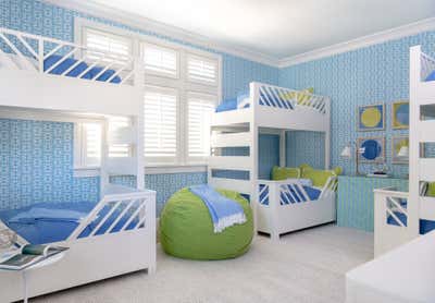  Beach Style Preppy Beach House Children's Room. Bahamas by Kristen Nix Interiors.