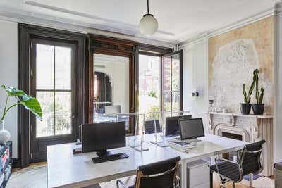 Modern Office and Study. Brownstone Brooklyn  by Uli Wagner Design Lab.