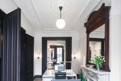  Traditional Family Home Office and Study. Brownstone Brooklyn  by Uli Wagner Design Lab.