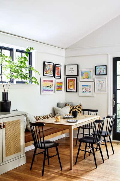 Mid-Century Modern Family Home Dining Room. Framebridge x Zoe Feldman Design by Zoe Feldman Design.