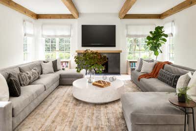  Transitional Family Home Living Room. Springhill by Celia Welch Interiors.