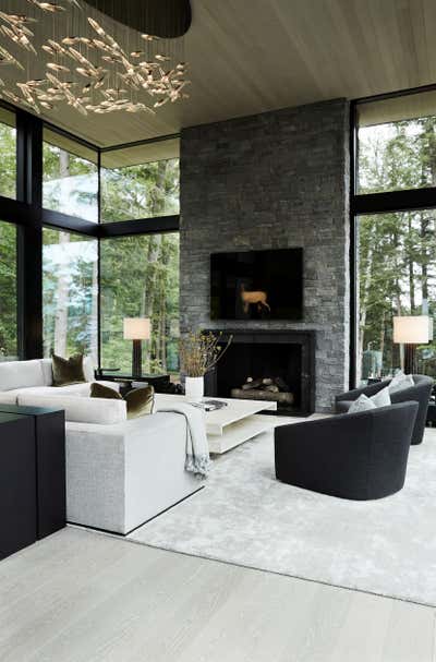  Modern Living Room. Hemlock Cottage by Julie Charbonneau Design.