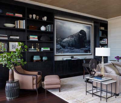  Modern Transitional Apartment Living Room. Michigan Avenue Pied-à-Terre by Craig & Company.