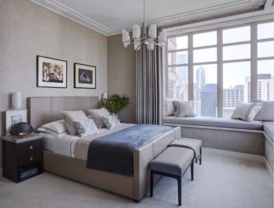  Modern Transitional Bedroom. Michigan Avenue Pied-à-Terre by Craig & Company.