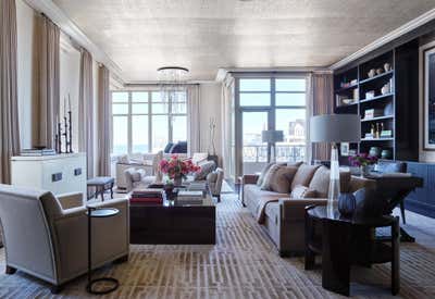  Transitional Living Room. Michigan Avenue Pied-à-Terre by Craig & Company.