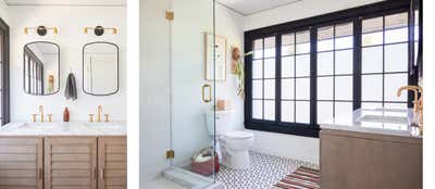  British Colonial Scandinavian Family Home Bathroom. SE 55th Avenue by Tandem Design Interiors.