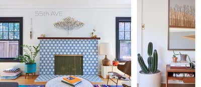  British Colonial Scandinavian Living Room. SE 55th Avenue by Tandem Design Interiors.