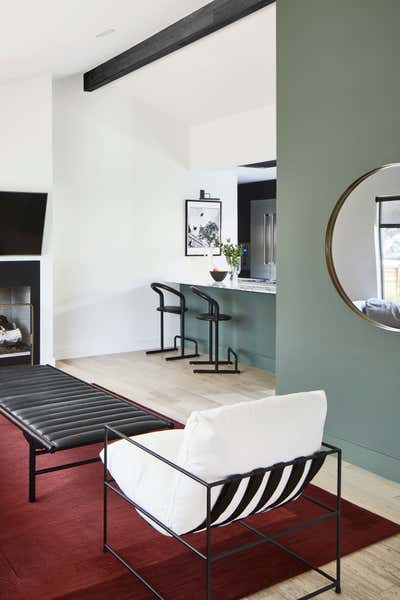  Mid-Century Modern Family Home Living Room. South Austin Mid Century by SLIC Design.