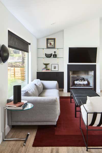  Modern Family Home Living Room. South Austin Mid Century by SLIC Design.