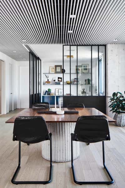  Industrial Dining Room. Seaholm Condo by SLIC Design.
