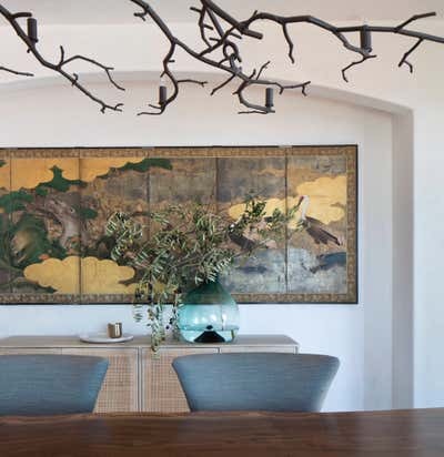  Mediterranean Family Home Dining Room. La Jolla Home by Maria Khouri Haidamus Interiors.