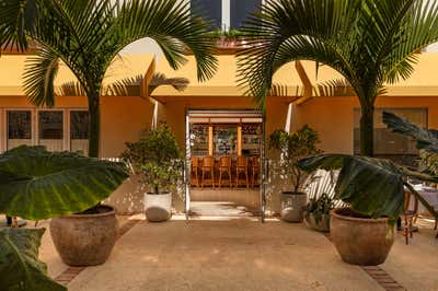  Art Deco Mediterranean Restaurant Exterior. Le Bilboquet Palm Beach by David Lucido.