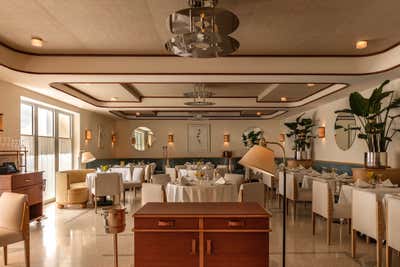  Art Deco Restaurant Dining Room. Le Bilboquet Palm Beach by David Lucido.
