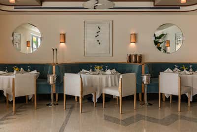  Mediterranean Coastal Restaurant Dining Room. Le Bilboquet Palm Beach by David Lucido.