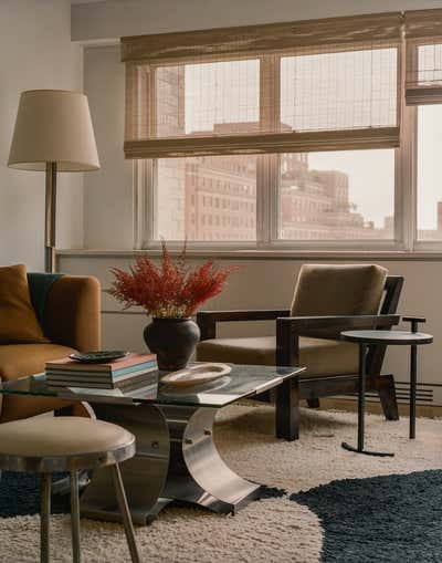  Mid-Century Modern Bachelor Pad Living Room. West Village Apartment by David Lucido.