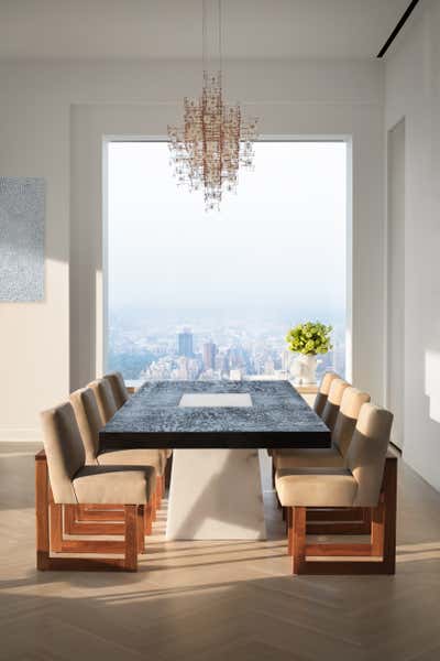 Contemporary Dining Room. Park Avenue Pied-a-terre  by Tarek Shamma.