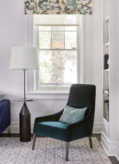 Preppy Living Room. Larchmont House by J Morris Design LLC.