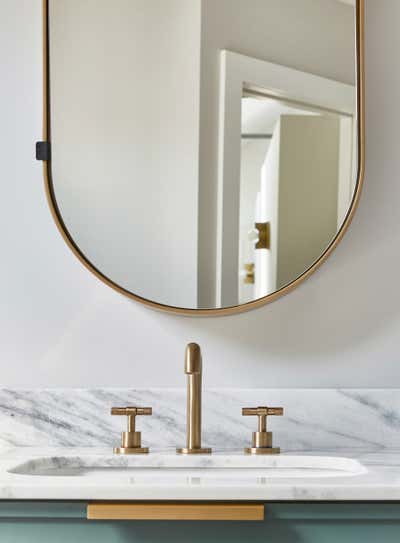  Preppy Family Home Bathroom. Larchmont House by J Morris Design LLC.