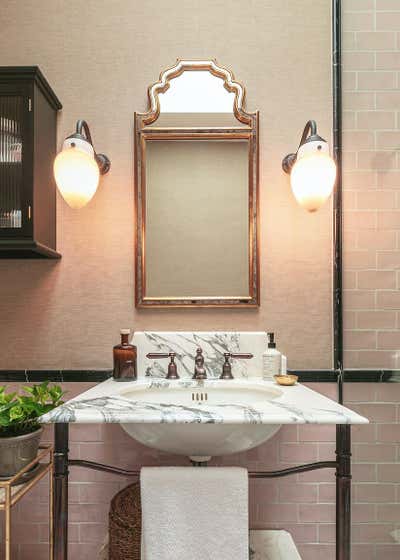  Art Deco Hollywood Regency Family Home Bathroom. Sunny & Soulful by Anouska Tamony Designs.
