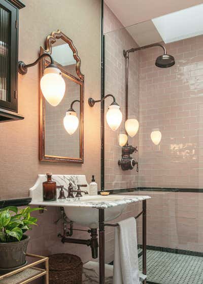  Hollywood Regency Family Home Bathroom. Sunny & Soulful by Anouska Tamony Designs.