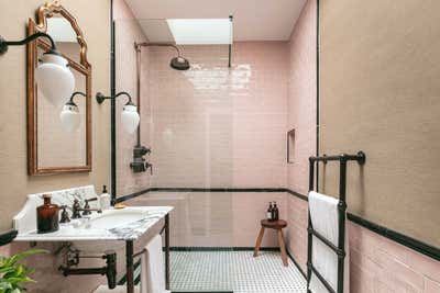  Hollywood Regency Family Home Bathroom. Sunny & Soulful by Anouska Tamony Designs.