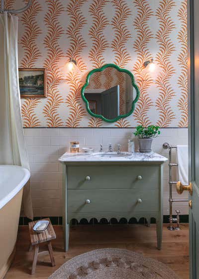  Hollywood Regency Family Home Bathroom. Sunny & Soulful by Anouska Tamony Designs.
