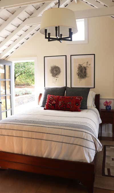 Cottage Country House Bedroom. Vineyard Retreat  by Jennifer Miller Studio.