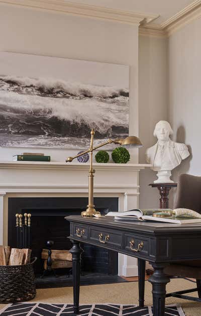  Mid-Century Modern Family Home Office and Study. Nantucket Captain's House by Roughan Interiors.