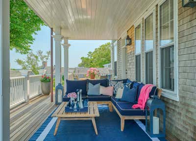  Mid-Century Modern Family Home Patio and Deck. Nantucket Captain's House by Roughan Interior.