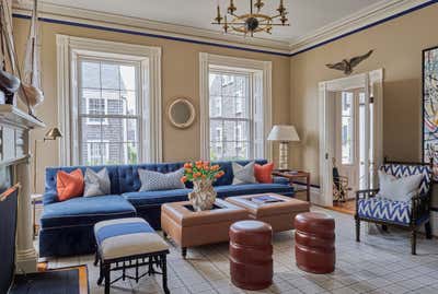  Traditional Family Home Living Room. Nantucket Captain's House by Roughan Interior.