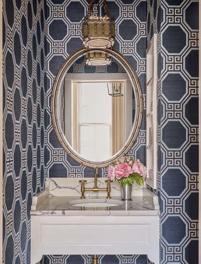  Traditional Mid-Century Modern Family Home Bathroom. Nantucket Captain's House by Roughan Interior.