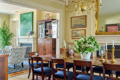  Traditional Family Home Dining Room. Nantucket Captain's House by Roughan Interior.