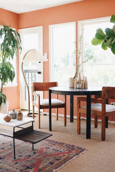 Eclectic Dining Room. Round Top Drive by Martha Mulholland Interior Design.