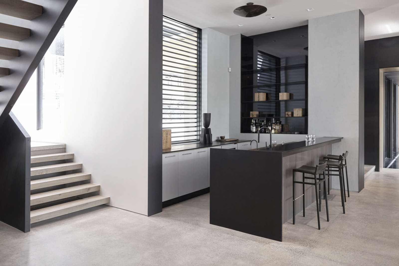 Minimalist Bar and Game Room