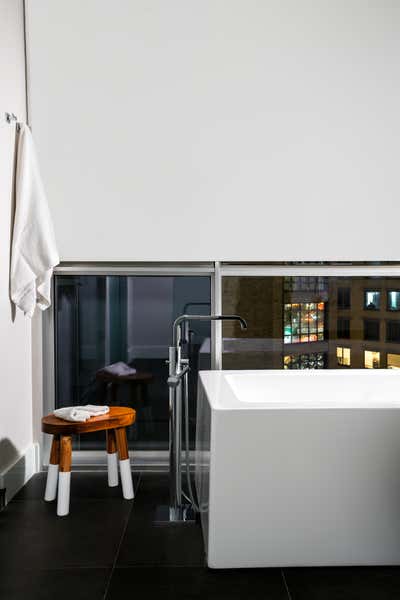  Modern Rustic Bachelor Pad Bathroom. TRIBECA by PROJECT AZ.