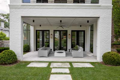  French Industrial Family Home Patio and Deck. French Revival by Jeffrey Bruce Baker Designs LLC.