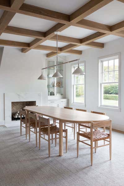 Contemporary Dining Room. Rumson Waterfront by Chango & Co..