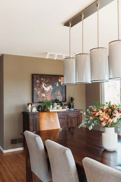 Eclectic Dining Room. Oak View Drive by Ruskin Design.