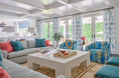  Transitional Beach House Living Room. Home to the Hamptons by Kerri Pilchik Design.