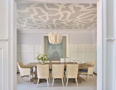  Coastal Transitional Beach House Dining Room. Home to the Hamptons by Kerri Pilchik Design.