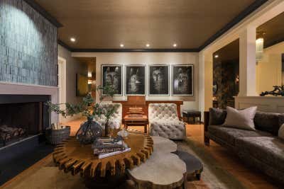  Mid-Century Modern Family Home Living Room. Glencoe Manor by Paul Hardy Design Inc..
