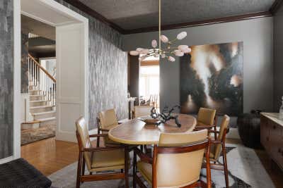  Art Deco Mid-Century Modern Dining Room. Glencoe Manor by Paul Hardy Design Inc..