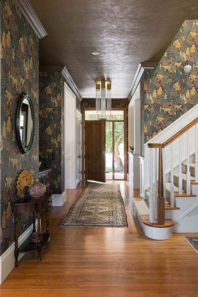 Eclectic Entry and Hall. Glencoe Manor by Paul Hardy Design Inc..