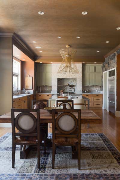  Art Deco Transitional Family Home Kitchen. Glencoe Manor by Paul Hardy Design Inc..