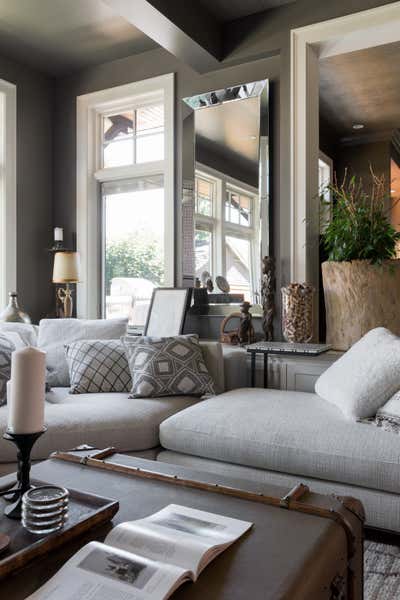  Eclectic Transitional Living Room. Glencoe Manor by Paul Hardy Design Inc..